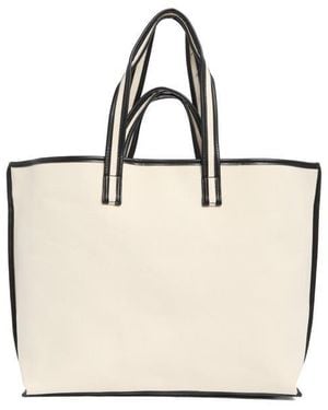 BCBGMAXAZRIA Double Handle Canvas Tote Bag - Natural