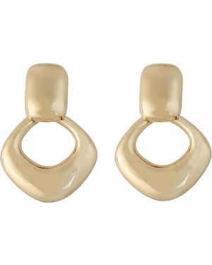 Panacea Diamond Doorknocker Drop Earrings - Metallic