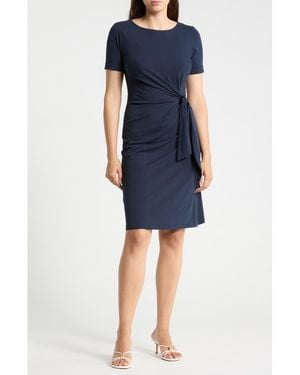 J.McLaughlin Lenora Side Tie T-Shirt Dress - Blue