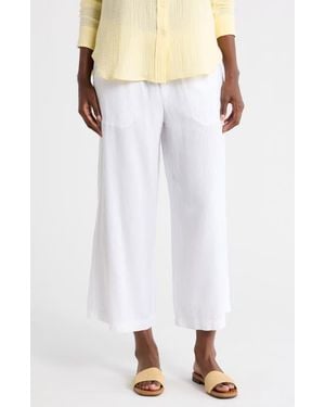 Splendid Angie Cropped Palazzo Pants - White