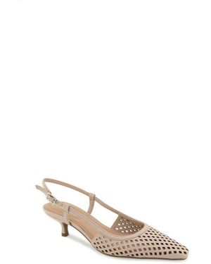 Kenneth Cole Maggie Perforated Slingback Pump - Natural