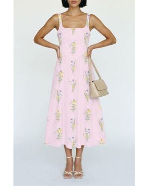 Vero Moda Jamie Floral Print Dress - Pink