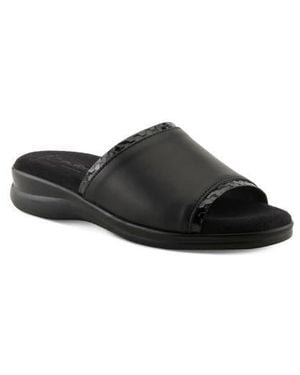 Flexus by Spring Step Cumbia Slide Sandal - Black