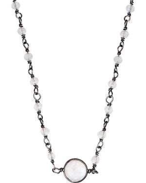 Adornia Fine Labradorite Rosary Necklace - Metallic