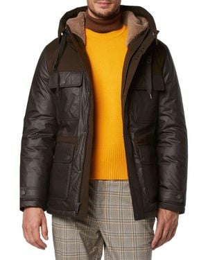 Andrew Marc Harrigan Mixed Media Puffer Jacket - Black