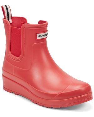 HUNTER Tabitha Chelsea Waterproof Rain Boot - Red