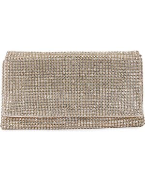 BERNESS Large Rhinestone Embellished Clutch - Gray