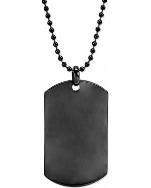 Brook and York Stainless Steel Dog Tag Necklace - Black
