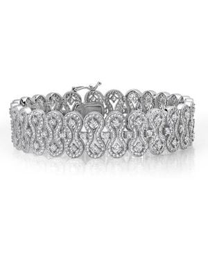 Lafonn Classic Simulated Diamond Filigree Bracelet - White
