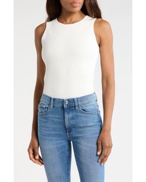 DL1961 Ribbed Tank - White