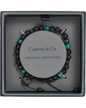 Caputo & Co. Warrior Semiprecious Stone Beaded Bracelet - Gray