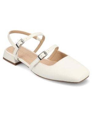Journee Collection Gretchenn Slingback Mary Jane Pump - Natural