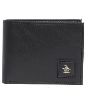 Original Penguin Leather Passcase Wallet - Black