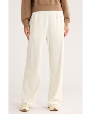 Rag & Bone Cotton French Terry Wide Leg Sweatpants - Natural