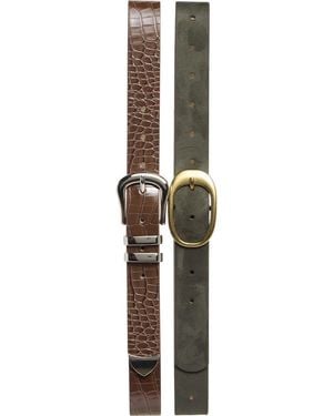 Steve Madden Set Of 2 Assorted Belts - Multicolor