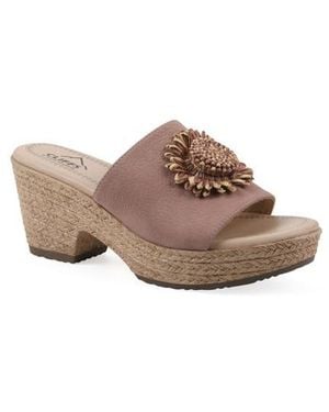 White Mountain Birkley Wedge Sandal - Brown