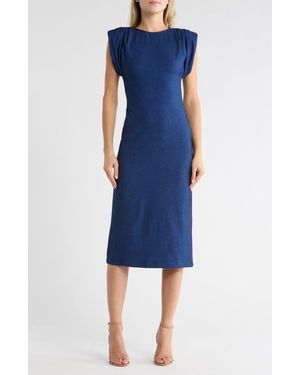 AREA STARS Jera Knit Midi Dress - Blue