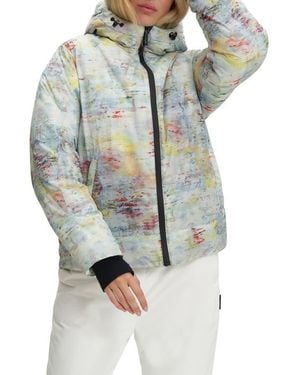Noize Astrella Water Resistant Hooded Ski Puffer Jacket - Gray