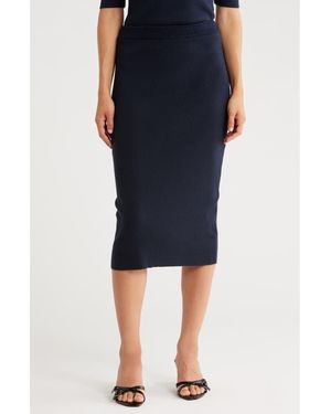 French Connection High Waist Maxi Sweater Skirt - Blue