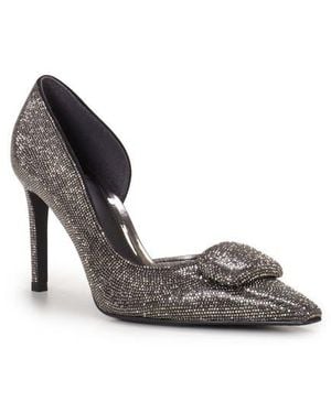 Vince Camuto Emelias Rhinestone Half D'Orsay Pump - Gray