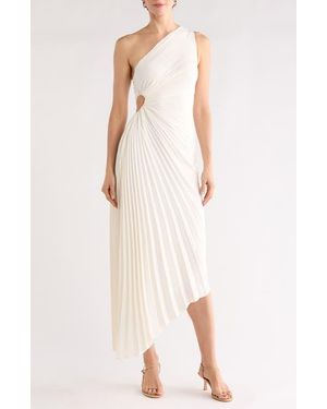 A.L.C. Delfina Cutout One-Shoulder Maxi Dress - White