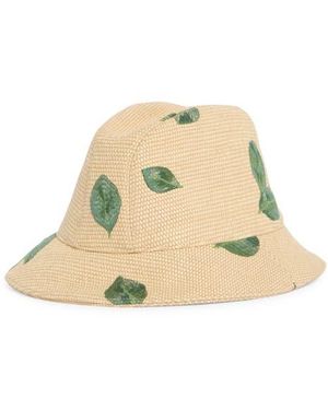 Longchamp Embroidered Bucket Hat - Natural