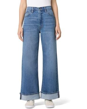 Hudson Jeans Jolene Wide Leg Cuff Jeans - Blue