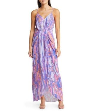 Chelsea28 Faux Wrap Camisole Midi Dress - Purple