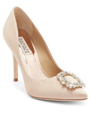 Badgley Mischka Cher Crystal Embellished Pump - Natural