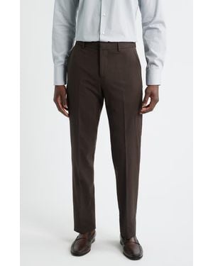 Nordstrom Henrik Trim Fit Solid Stretch Wool Suit Pants - Black
