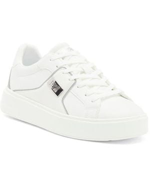 Roberto Cavalli Metal Logo Low Top Sneaker - White