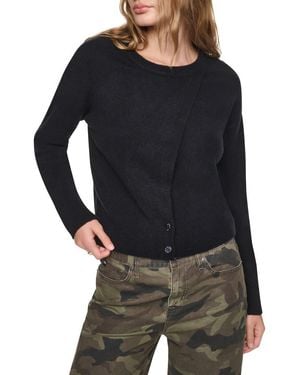 DKNY Asymmetric Crewneck Sweater - Black
