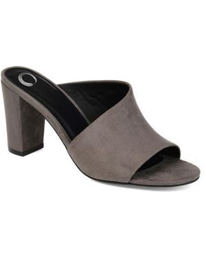 Journee Collection Allea Block Heel Mule - Black