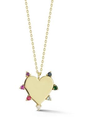 Ember Fine Jewelry 14K Heart Pendant Necklace - Metallic