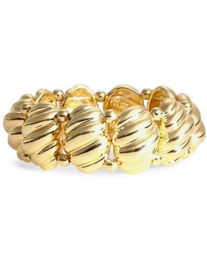 Cara Scalloped Stretch Bracelet - Metallic