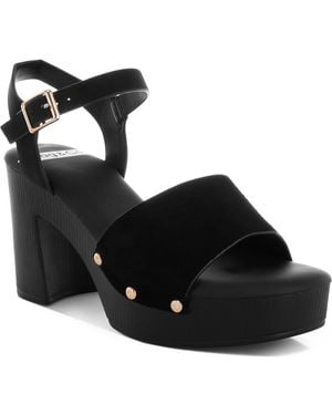 Rag & Co Daniela Platform Sandal - Black