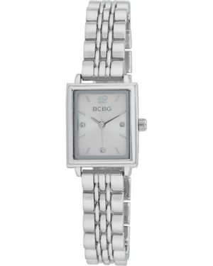 BCBGMAXAZRIA Tank Quartz Bracelet Watch, 21Mm - Gray