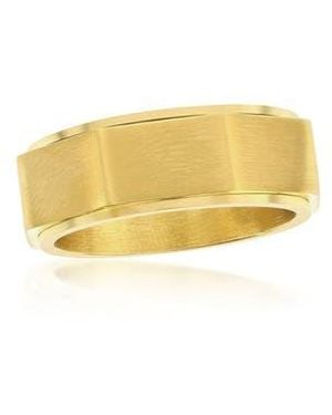 Metallo Geometric Spinner Ring - Yellow