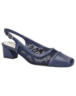 Easy Street Fortune Square Toe Slingback Pump - Blue