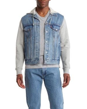 Levi's Hybrid Hoodie Trucker Jacket - Blue