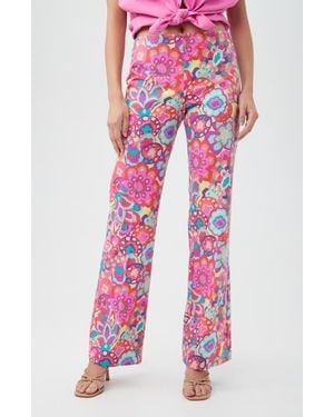 Trina Turk Rudi High Waist Pants - Red