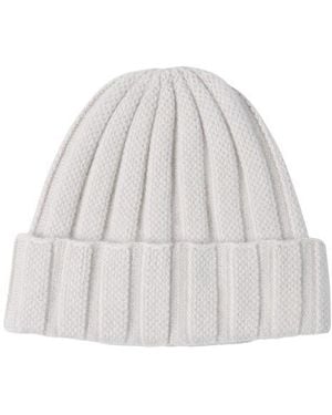Sofiacashmere Cable Stitch Cuffed Cashmere Beanie - White