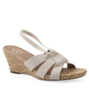 White Mountain Atavi Wedge Espadrille Sandal - White