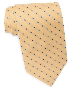 Brooks Brothers Tex Framed Dot Tie - White