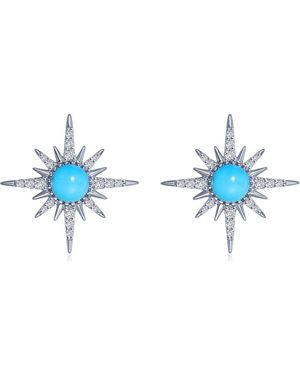 Lafonn Simulated Diamond Stud Earrings - Blue