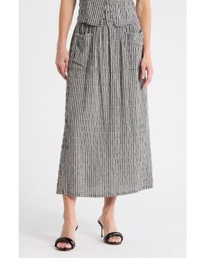 Melrose and Market Gingham Maxi Skirt - Gray