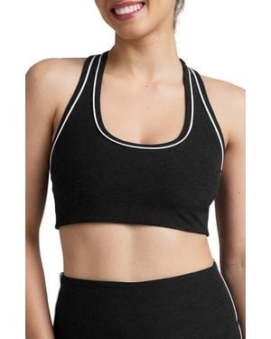 Beyond Yoga Space Dye Racerback Sports Bra - Black