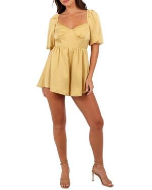 Petal & Pup Billie Open Back Satin Romper - Multicolor