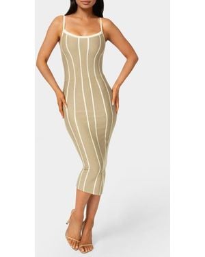 Bebe Stripe Sleeveless Body-Con Dress - Multicolor