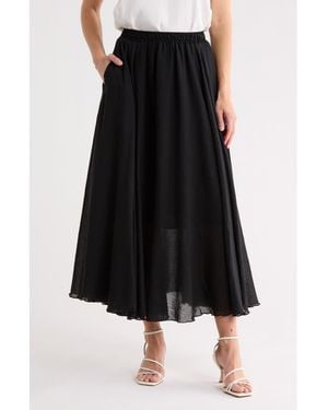 Max Studio Gauze Skirt - Black